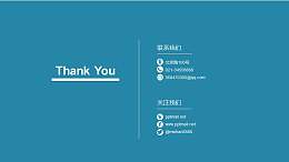 简约的全色块背景感谢页PPT模板下载