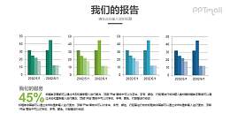 多组柱状图排版PPT下载