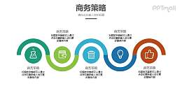 波浪形递进/时间轴PPT下载