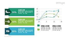 折线图图文排版PPT素材下载