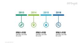 简约线性时间轴PPT素材下载