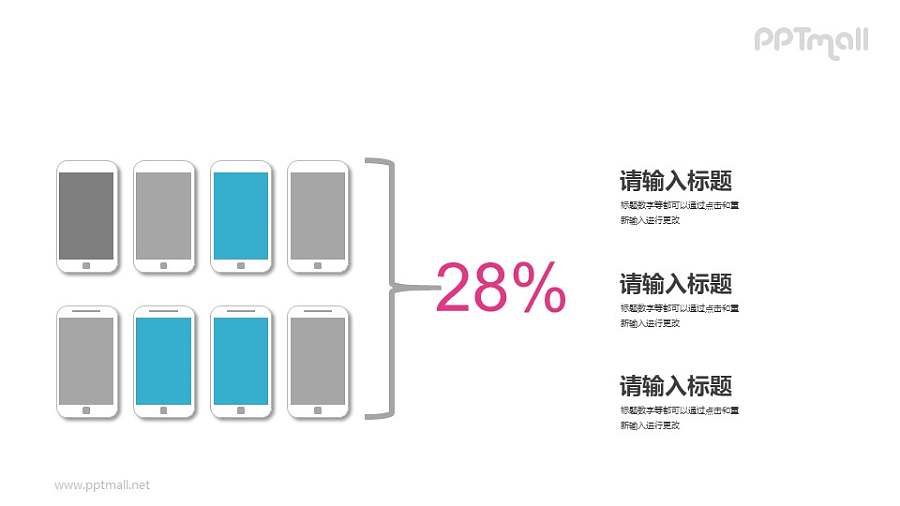 互联网智能手机数量分析PPT素材下载