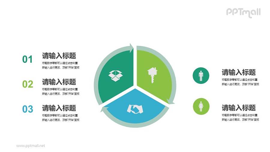 3部分循环关系PPT素材下载