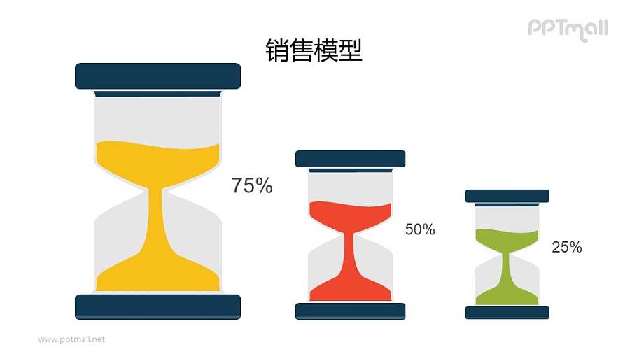 沙漏PPT矢量图片素材下载