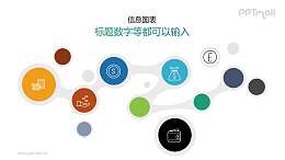 随机凌乱布局的圆圈区域PPT素材下载