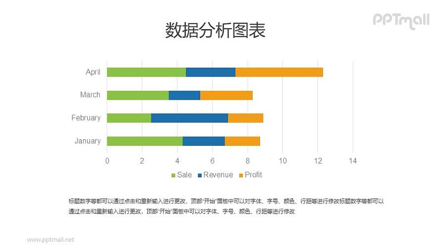 简约柱状图/条形图PPT素材下载