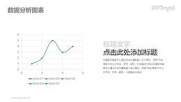 平滑的折线图PPT素材下载