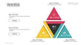 三角形总分结构PPT图示素材下载