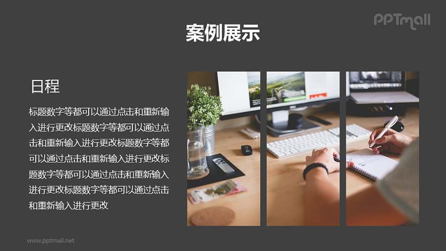 图片栅格化风格图文排版样式PPT模板下载