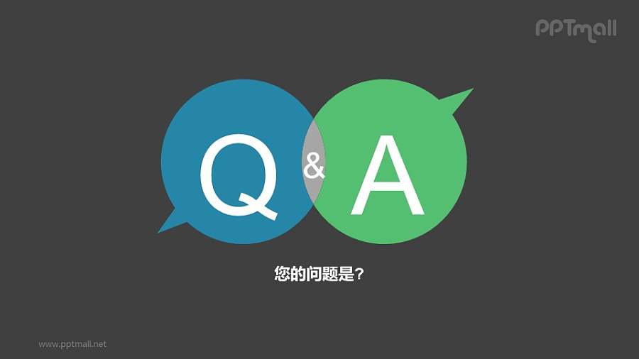 QA提问页PPT模板下载