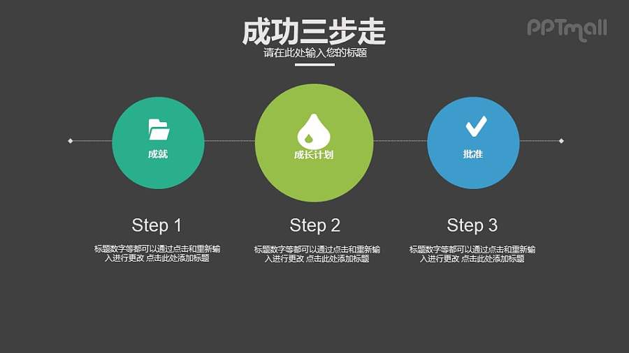 成功三步走的PPT下载