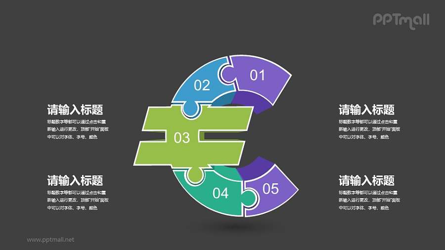 欧元图示PPT素材下载