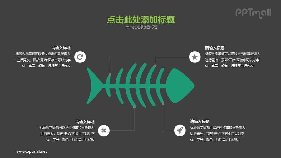 鱼骨图示例PPT素材下载