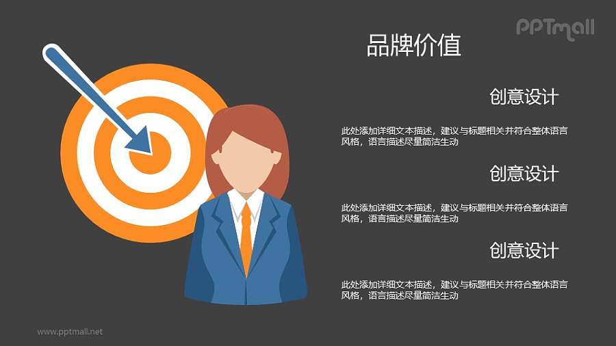 目标人群/品牌价值PPT矢量图片素材下载