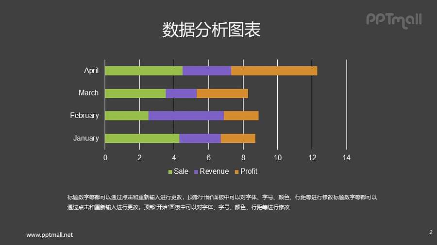 简约柱状图/条形图PPT素材下载