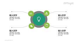 常规总分关系PPT图示素材下载