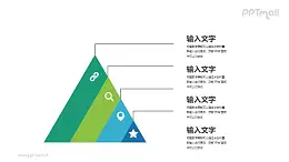 金字塔狀各層級分析PPT圖示素材下載