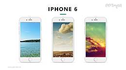 3台iphone展示样机图PPT模板下载