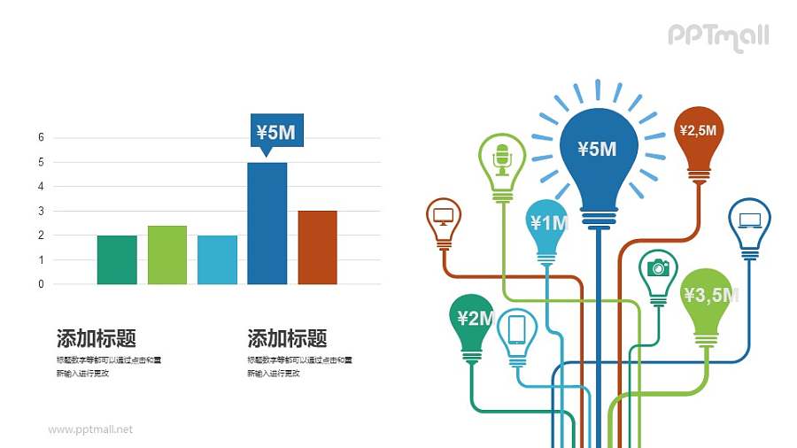 电灯泡PPT图示模板下载
