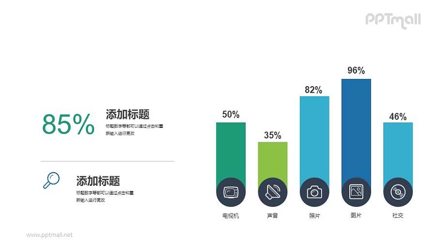 好看的柱状图PPT模板下载