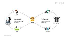 礼物路径图PPT模板下载