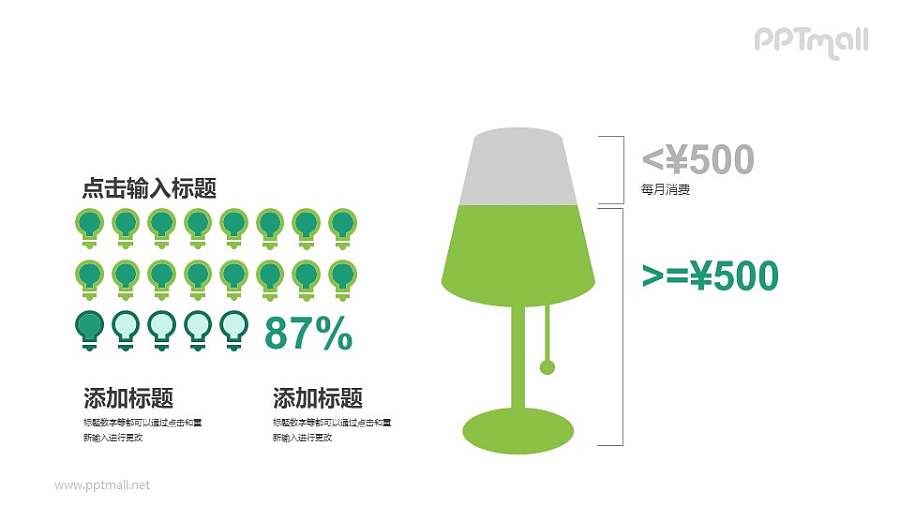 台灯数据图示PPT模板下载