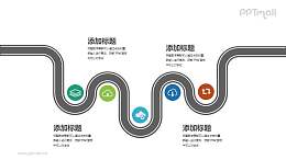 物流配送时间和地点信息PPT图示素材模板下载