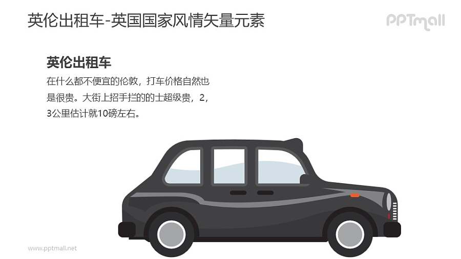 英伦出租车-英国国家风情PPT图像素材下载
