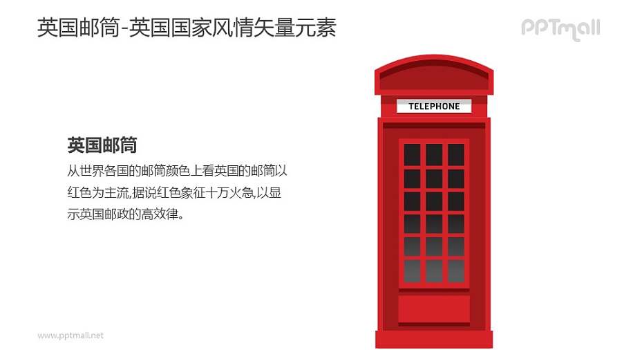 英国电话亭-英国国家风情PPT图像素材下载