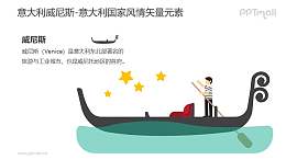意大利威尼斯小船-意大利国家风情PPT图像素材下载