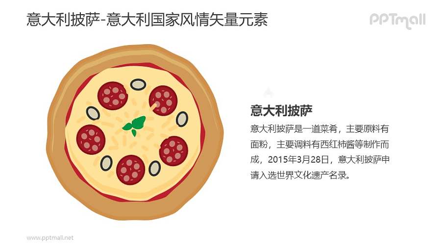 意大利披萨-意大利国家风情PPT图像素材下载