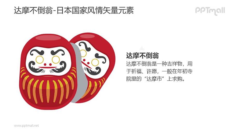 达摩不倒翁-日本国家风情PPT图像素材下载