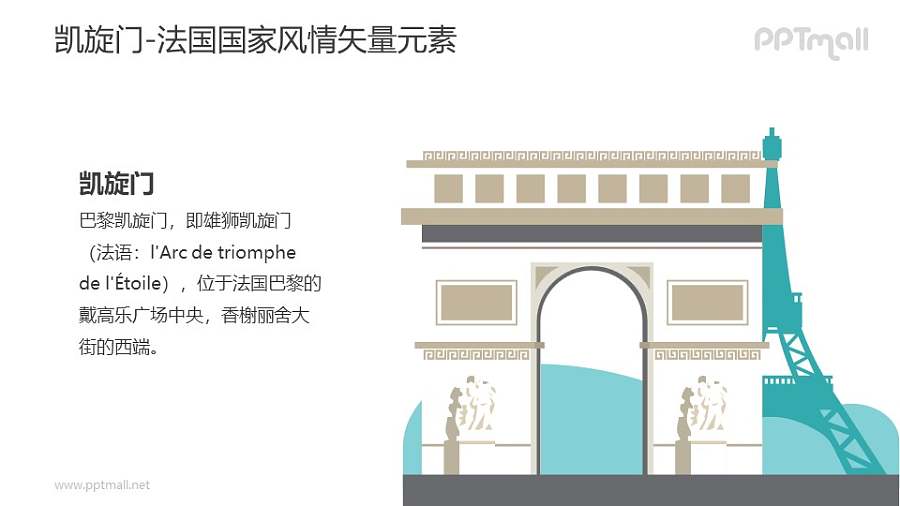 凯旋门-法国国家风情PPT图像素材下载