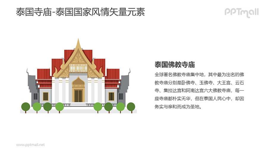 泰国寺庙-泰国国家风情PPT图像素材下载