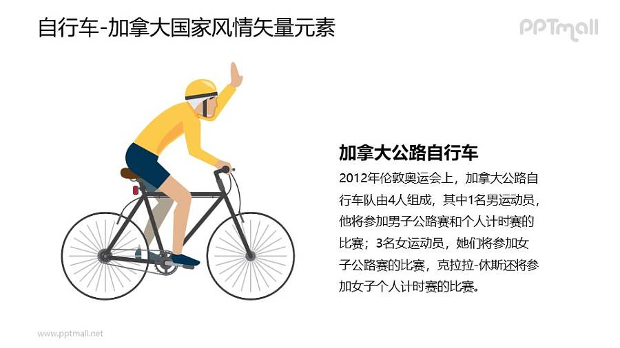 公路自行车-加拿大国家风情PPT图像素材下载