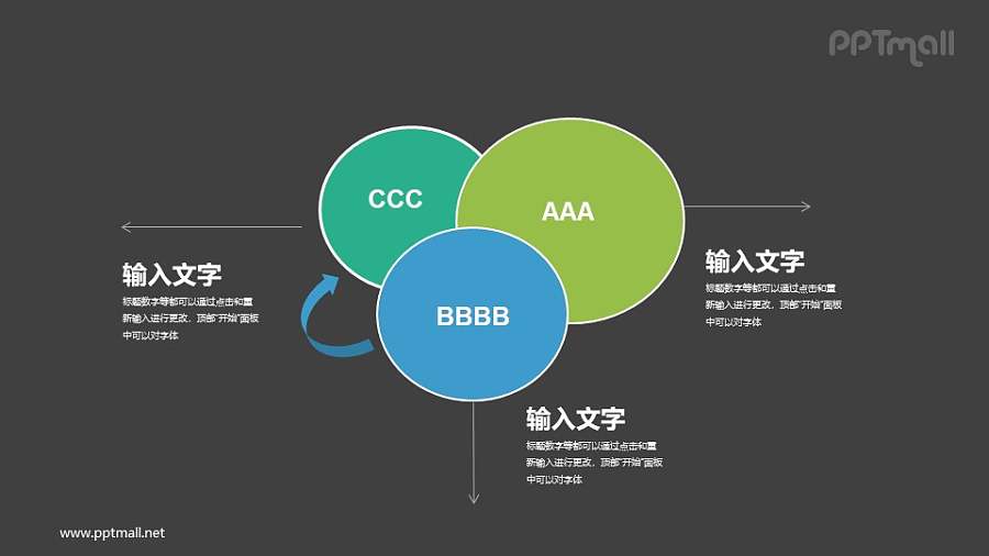 3部分要点PPT图示素材下载