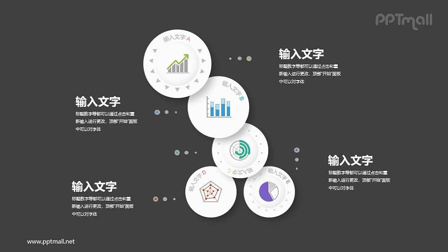 多种图表的对比分析PPT素材下载