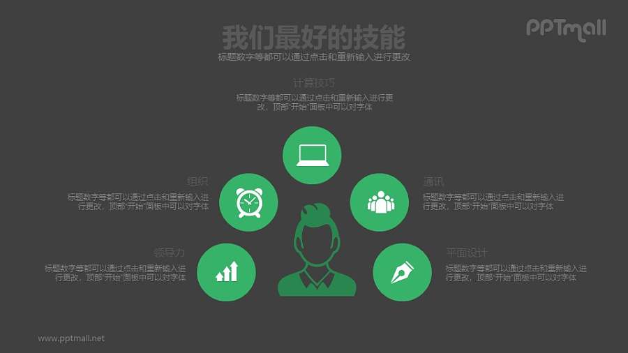 个人特长技能展示PPT素材模板下载
