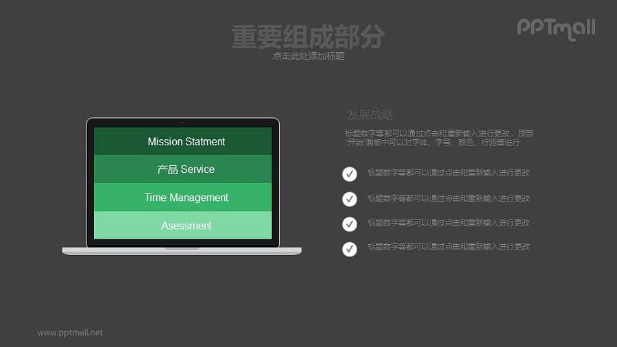 重要组成部分的PPT模板下载