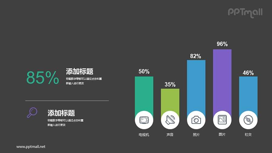 好看的柱状图PPT模板下载