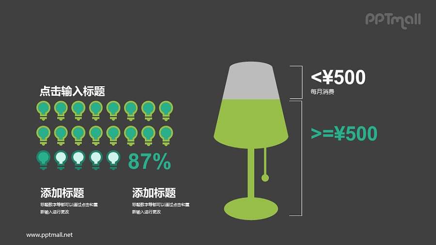 台灯数据图示PPT模板下载