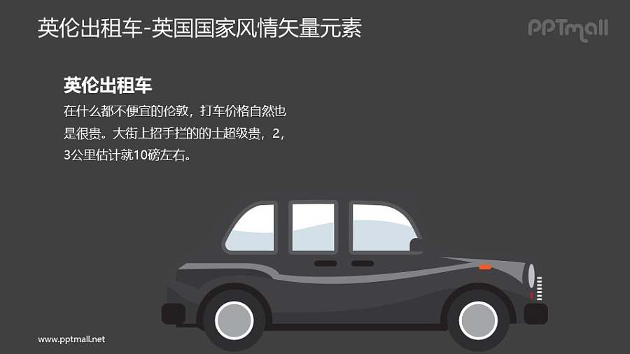 英伦出租车-英国国家风情PPT图像素材下载