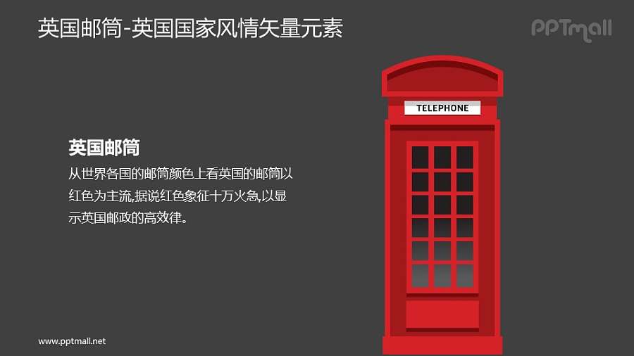 英国电话亭-英国国家风情PPT图像素材下载
