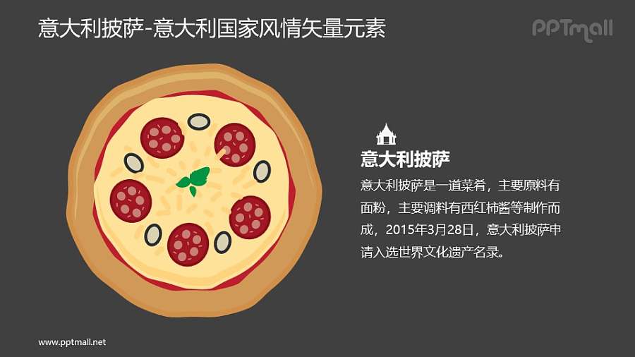 意大利披萨-意大利国家风情PPT图像素材下载