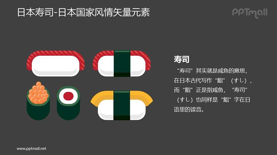 饭团寿司-日本国家风情PPT图像素材下载