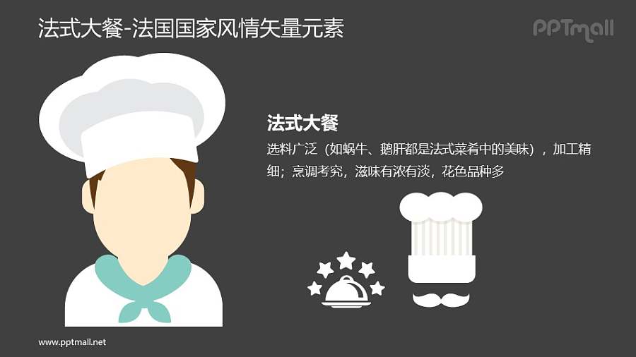 法式大餐-法国国家风情PPT图像素材下载