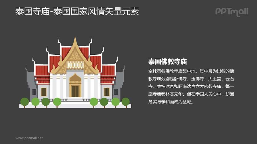 泰国寺庙-泰国国家风情PPT图像素材下载
