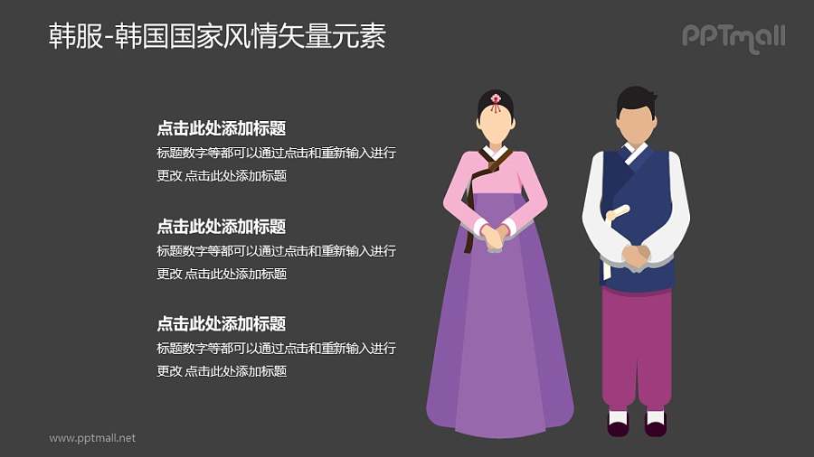 韩服/韩国服饰-韩国国家风情PPT图像素材下载