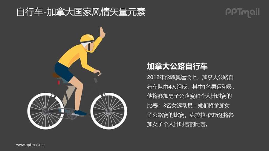 公路自行车-加拿大国家风情PPT图像素材下载