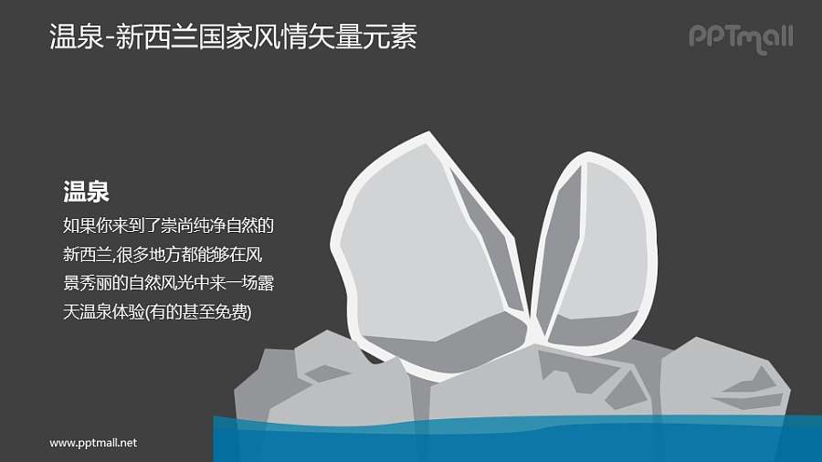 温泉-新西兰国家风情PPT图像素材下载